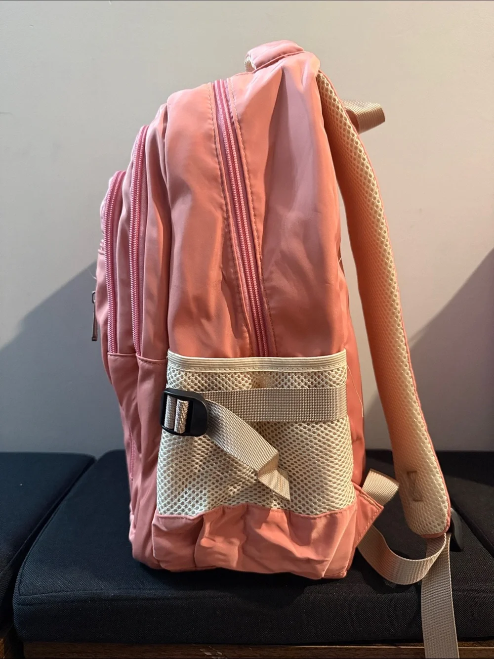 Pink Multi-Pocket Backpack - Stylish Everyday Bag